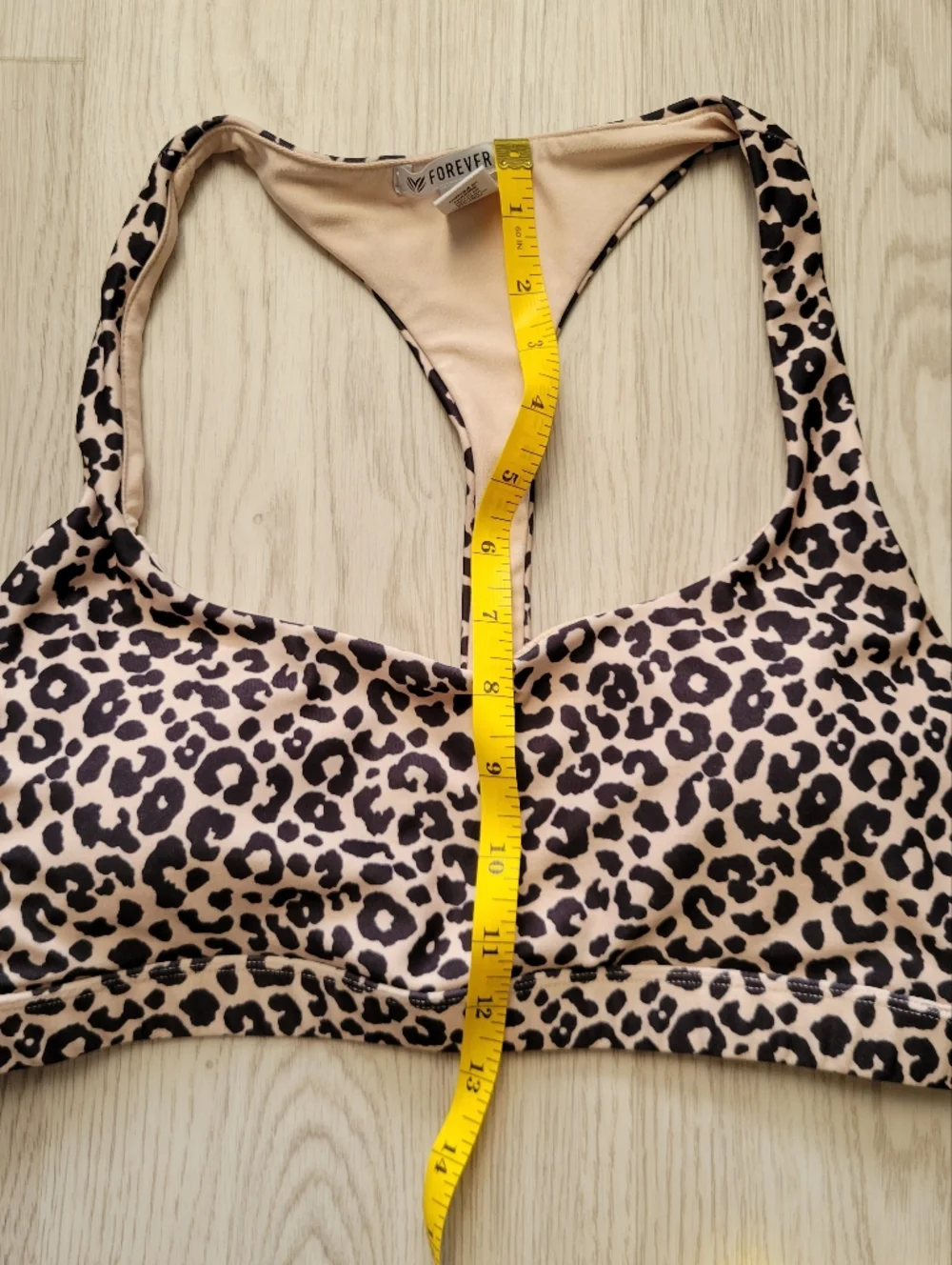 Forever 21 Leopard Print Racerback Sports Bra - Large - Picture 11 of 12
